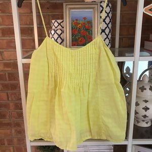 Neon linen JCrew tank